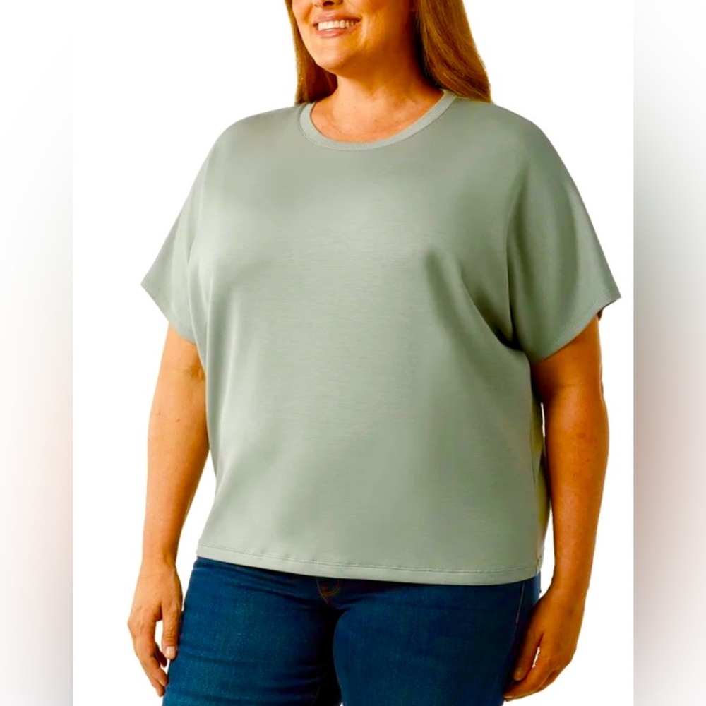 32 Degrees Cool XXL Green Top Women’s 18 20 Dolman Short Sleeves NEW NWT Plus